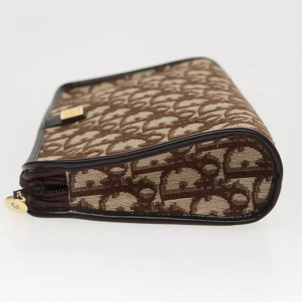 CHRISTIAN DIOR CLUTCH TROTTER CANVAS