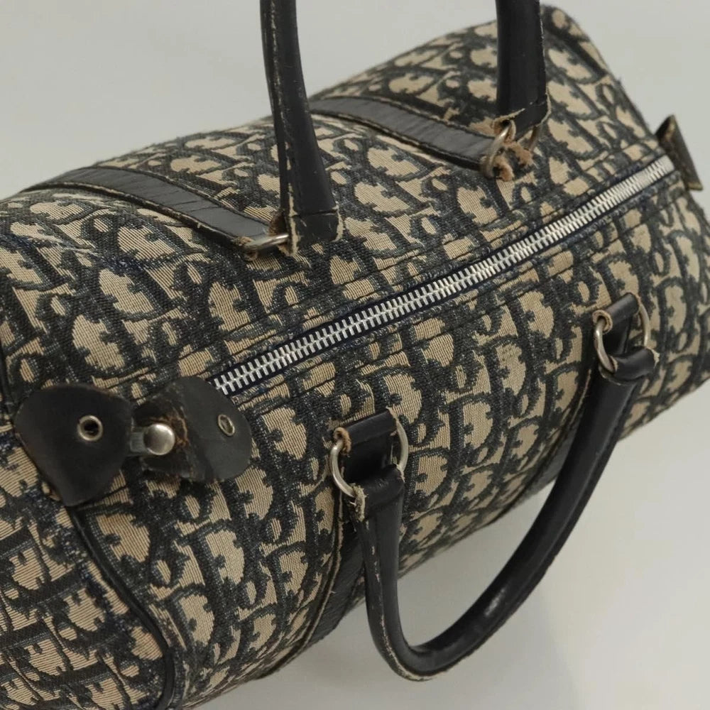 Christian Dior Boston Bag 30 -  Navy Trotter Canvas