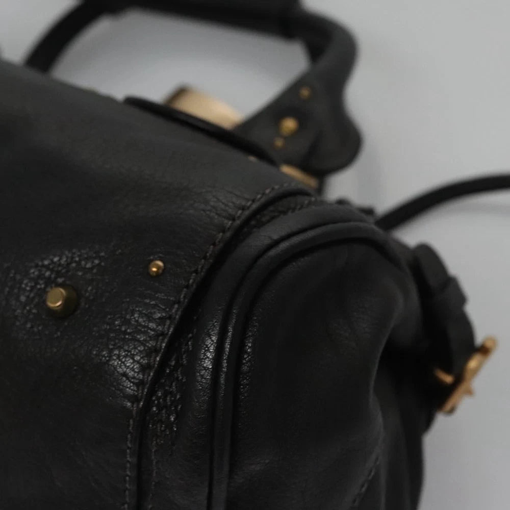 CHLOE PADDINGTON BAG BLACK LEATHER