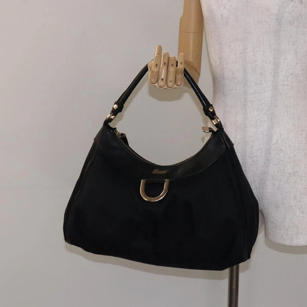 Gucci Abbey Bag - Black GG Canvas