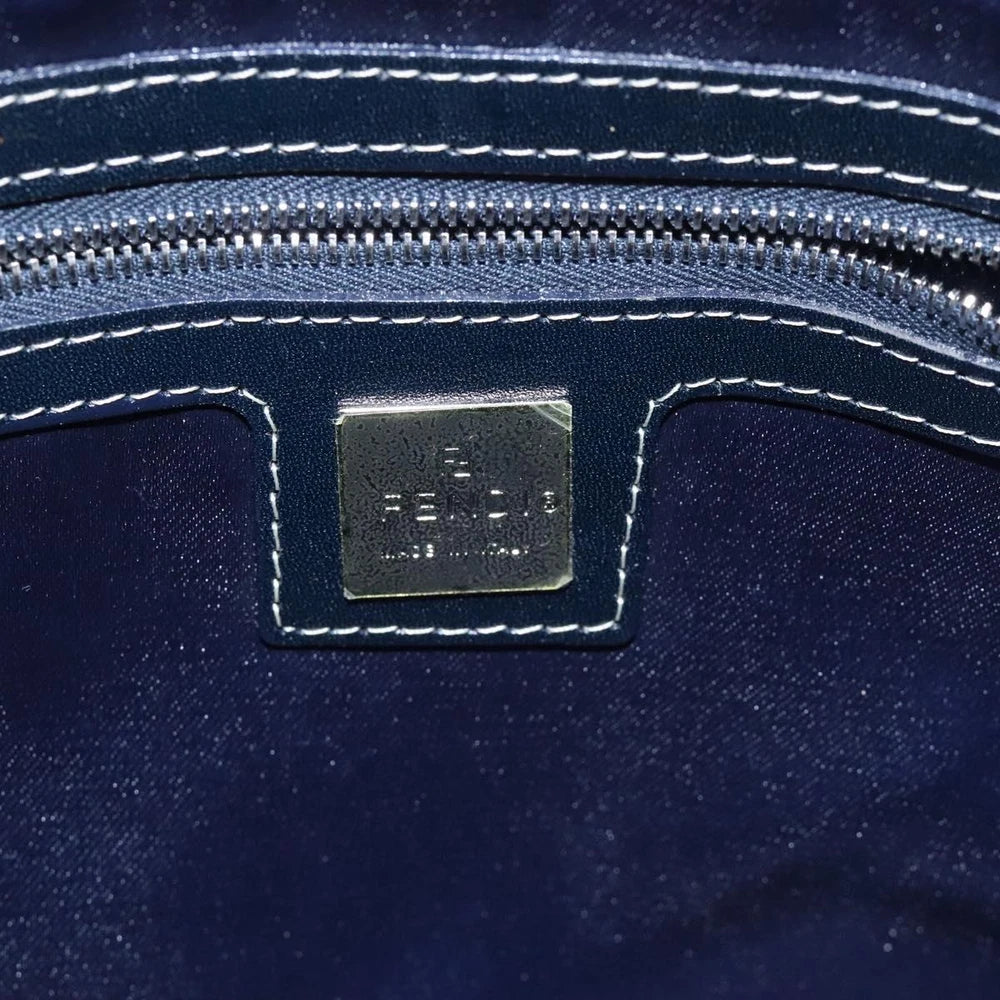 FENDI MAMMA BAGUETTE ZUCCHINO CANVAS NAVY
