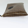 VINTAGE FENDI CLUTCH ZUCCA CANVAS BROWN