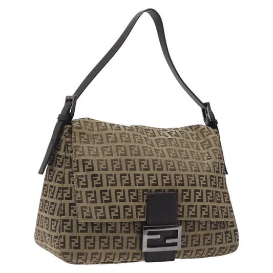FENDI MAMMA BAGUETTE ZUCCHINO CANVAS BEIGE