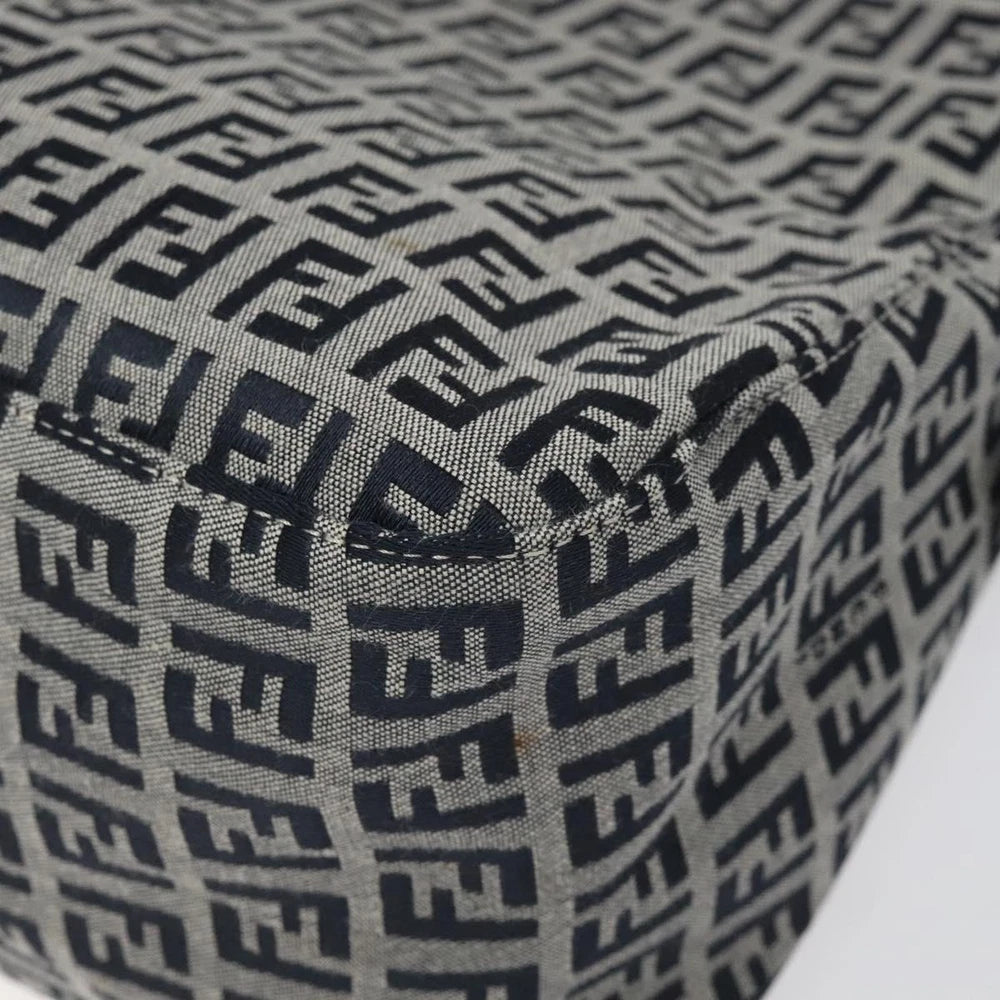 FENDI MAMMA BAGUETTE ZUCCHINO CANVAS NAVY