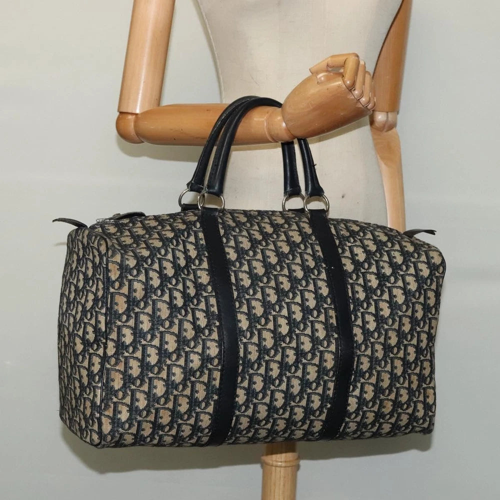 Vintage Dior Boston Bag 40 - Navy Trotter Canvas