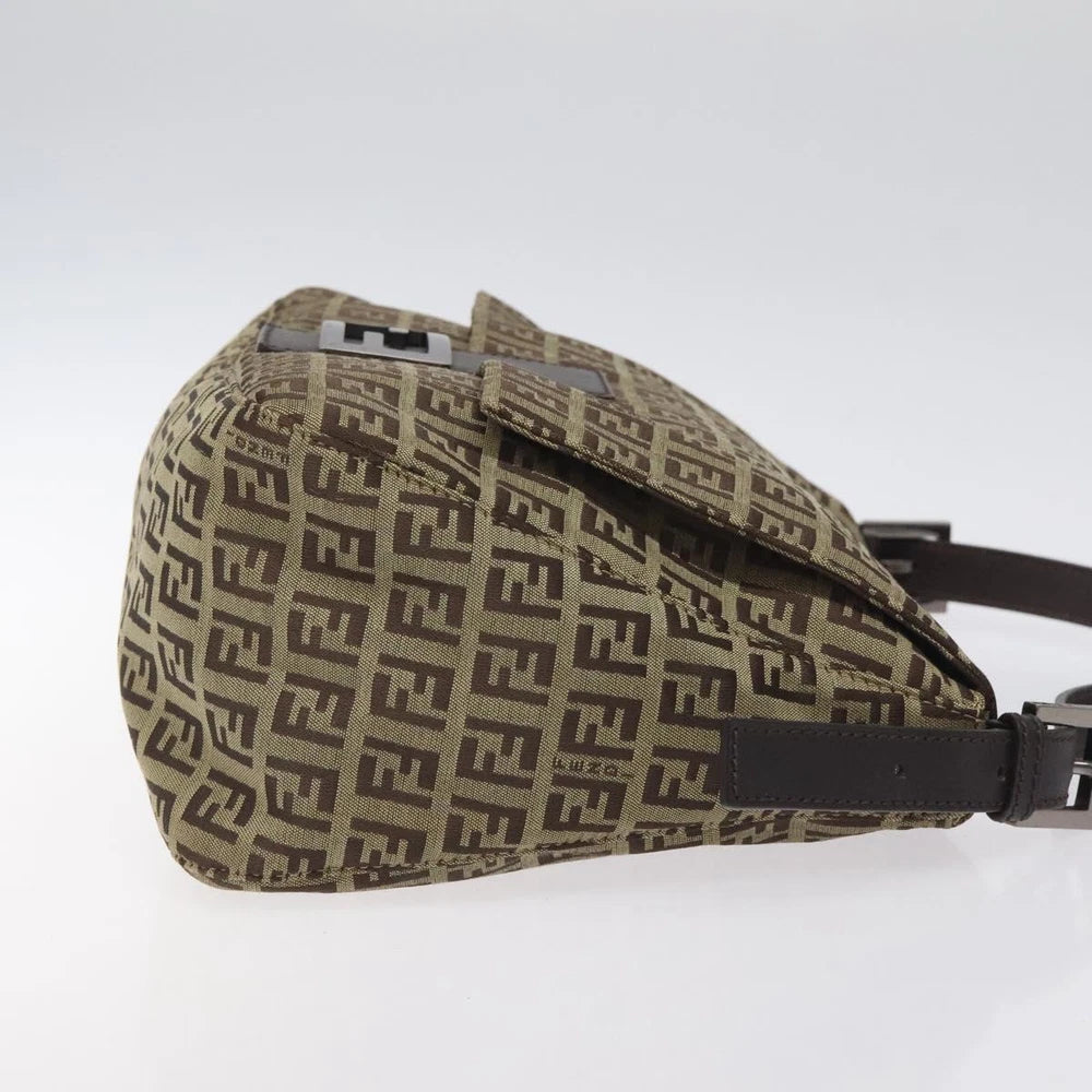 FENDI MAMMA BAGUETTE ZUCCHINO CANVAS BEIGE