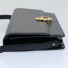 CELINE SHOULDER BAG NAVY LEATHER