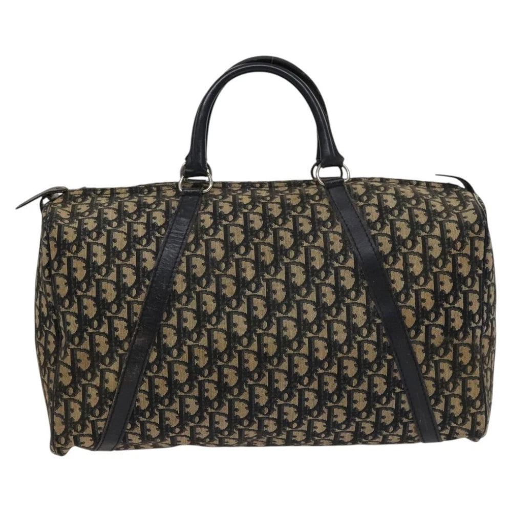 CHRISTIAN DIOR BOSTON BAG 40 TROTTER CANVAS