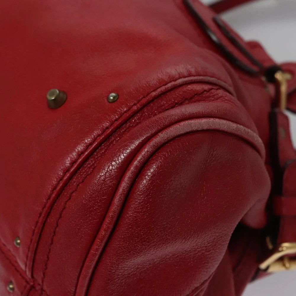 CHLOE PADDINGTON BAG RED LEATHER