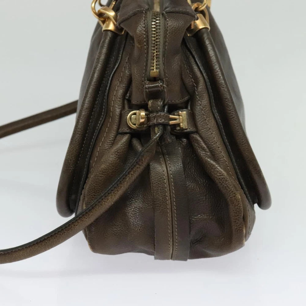 CHLOE PARATY BAG BROWN LEATHER