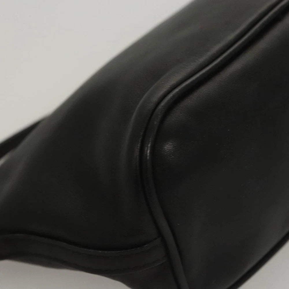 GUCCI SHOULDER BAG BLACK LEATHER