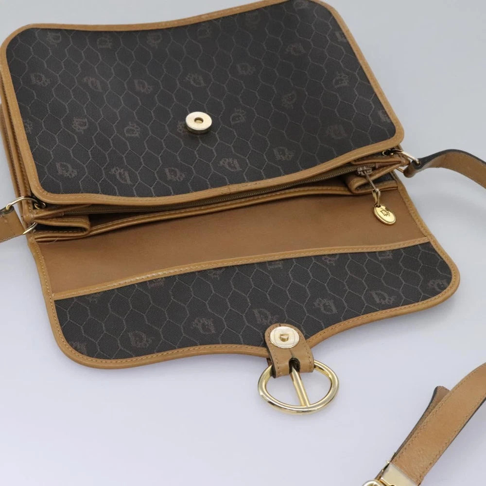 CHRISTIAN DIOR SHOULDER BAG HONEYCOMB CANVAS