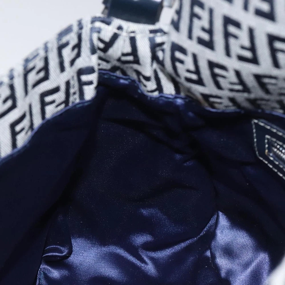 FENDI MAMMA BAGUETTE ZUCCHINO CANVAS NAVY
