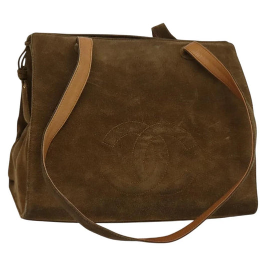 VINTAGE CHANEL BAG SUEDE BROWN
