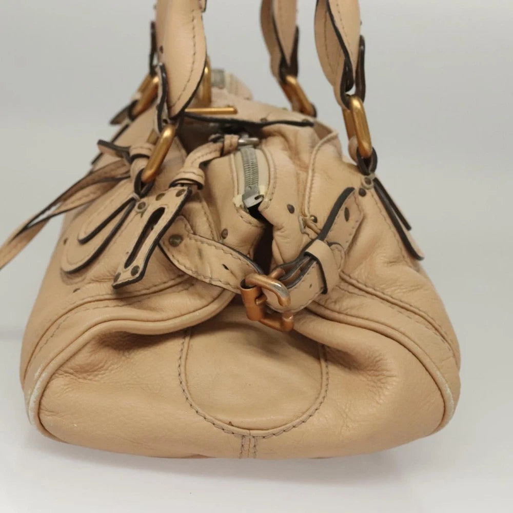 CHLOE PADDINGTON BAG BEIGE LEATHER
