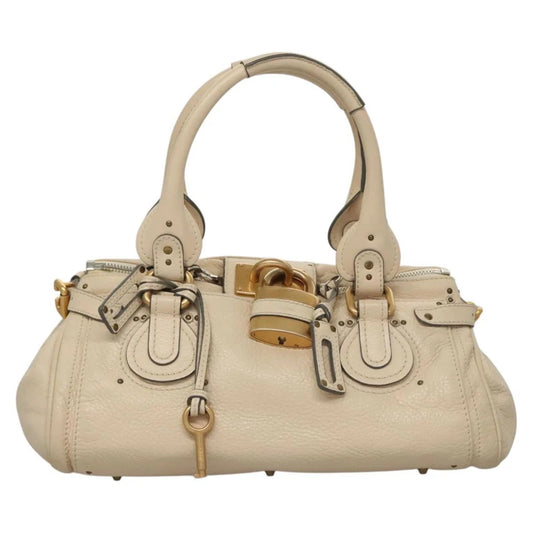 CHLOE PADDINGTON BAG WHITE LEATHER
