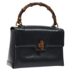 GUCCI BAMBOO BAG BLACK LEATHER
