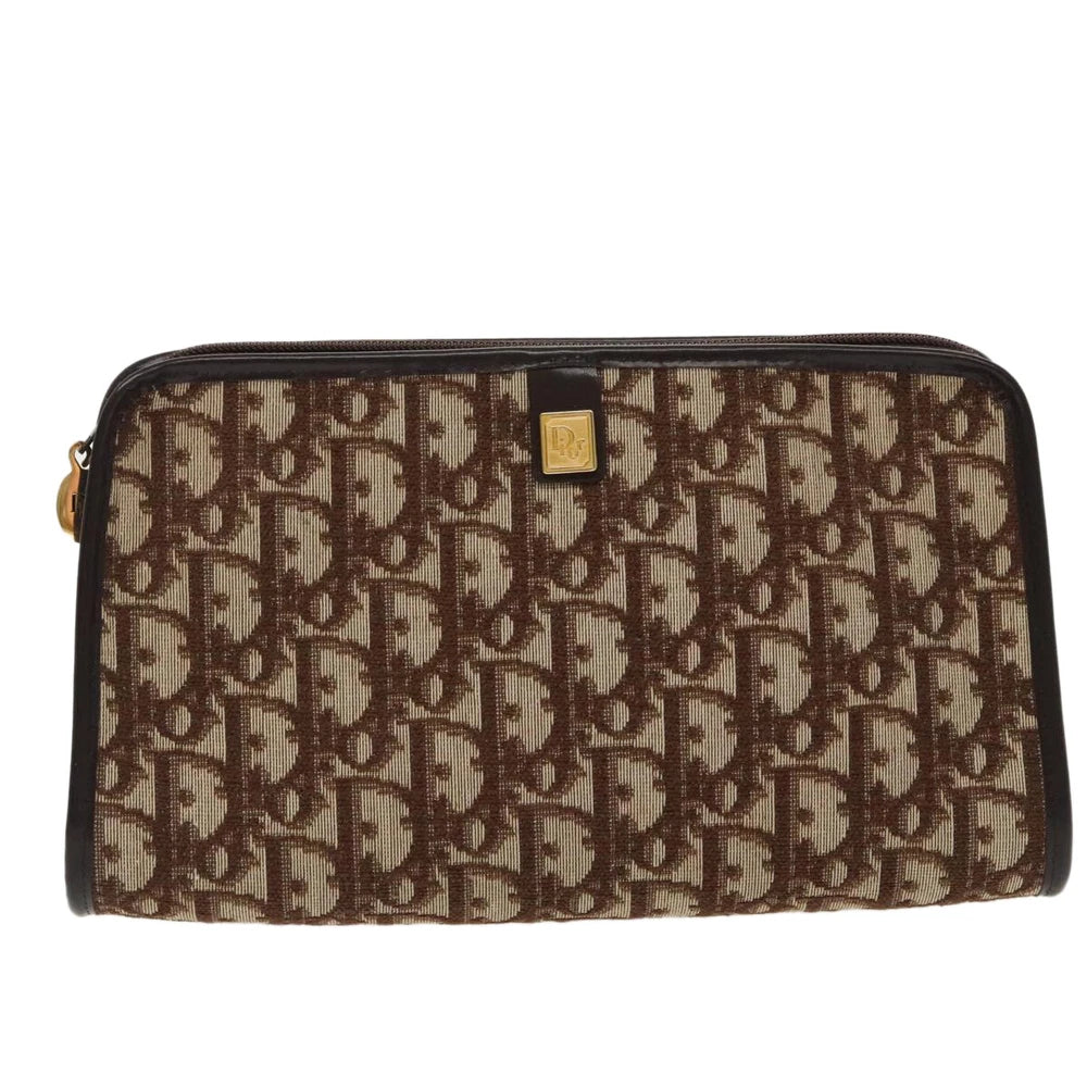 CHRISTIAN DIOR CLUTCH TROTTER CANVAS