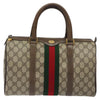 GUCCI BOSTON BAG GG SUPREME WEB SHERRY LINE