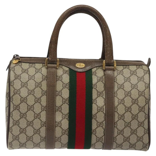 GUCCI BOSTON BAG GG SUPREME WEB SHERRY LINE