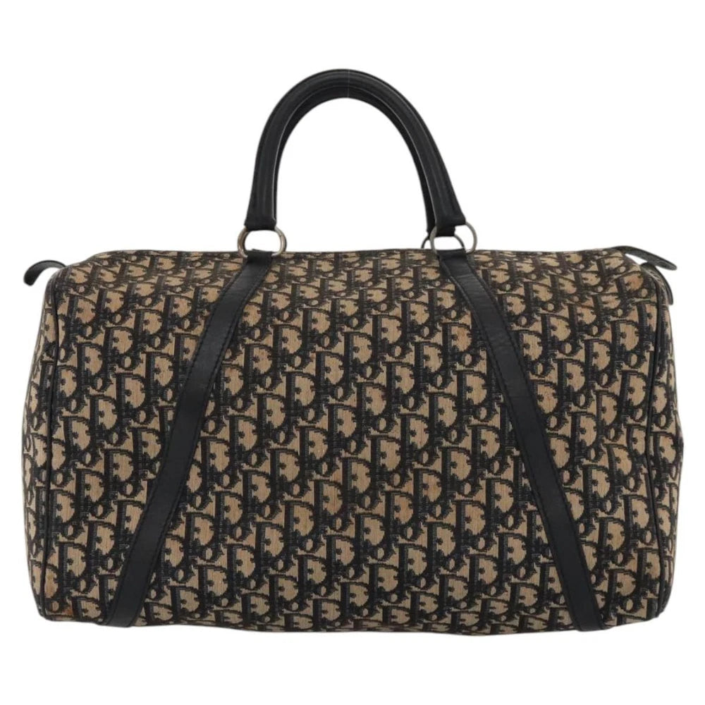 CHRISTIAN DIOR BOSTON BAG 40 TROTTER CANVAS