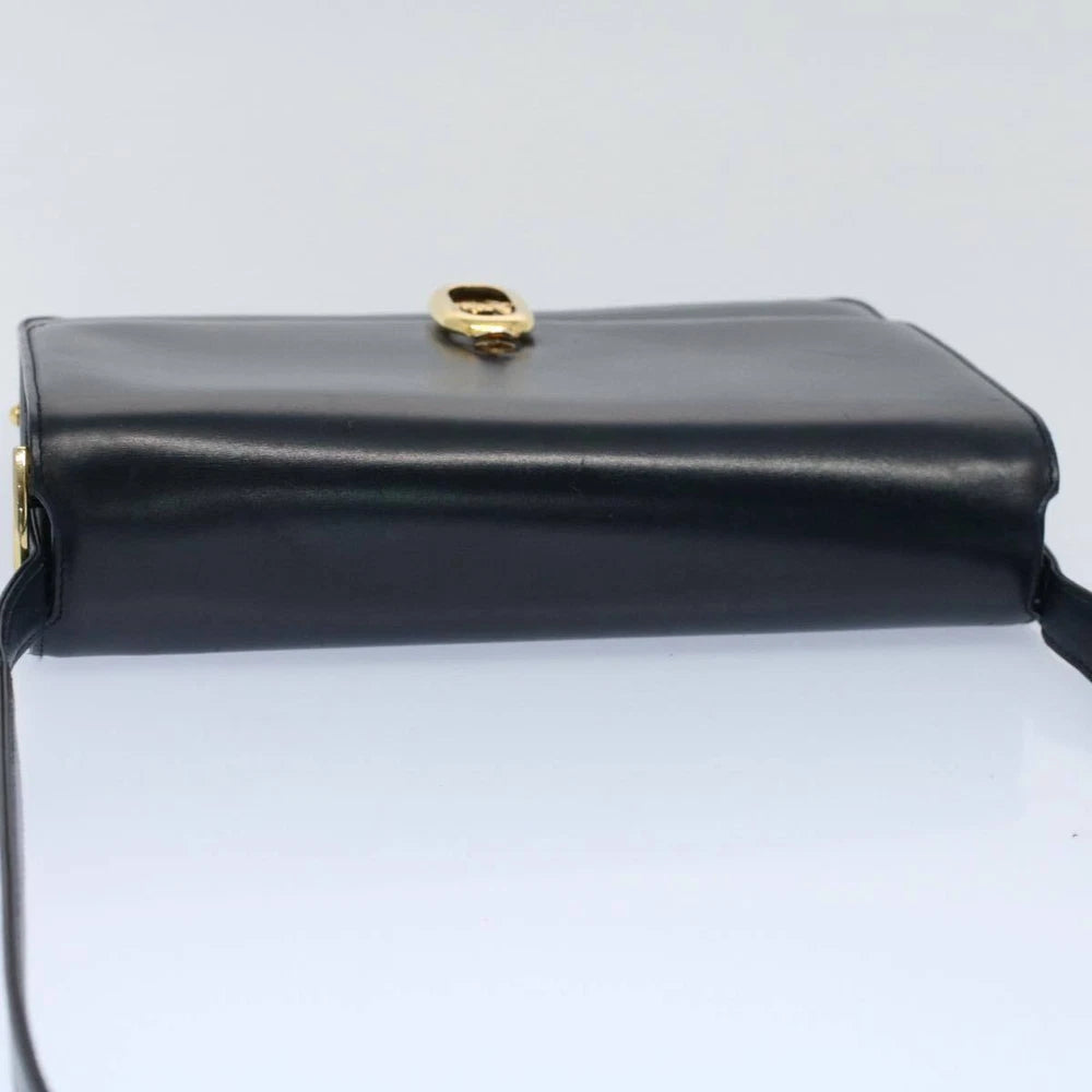 CELINE SHOULDER BAG NAVY LEATHER