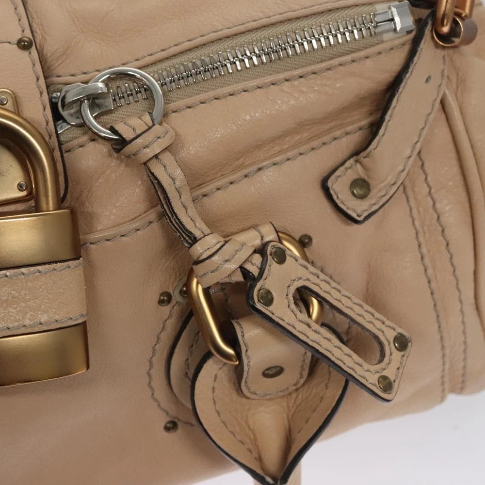 CHLOE PADDINGTON BAG BEIGE LEATHER