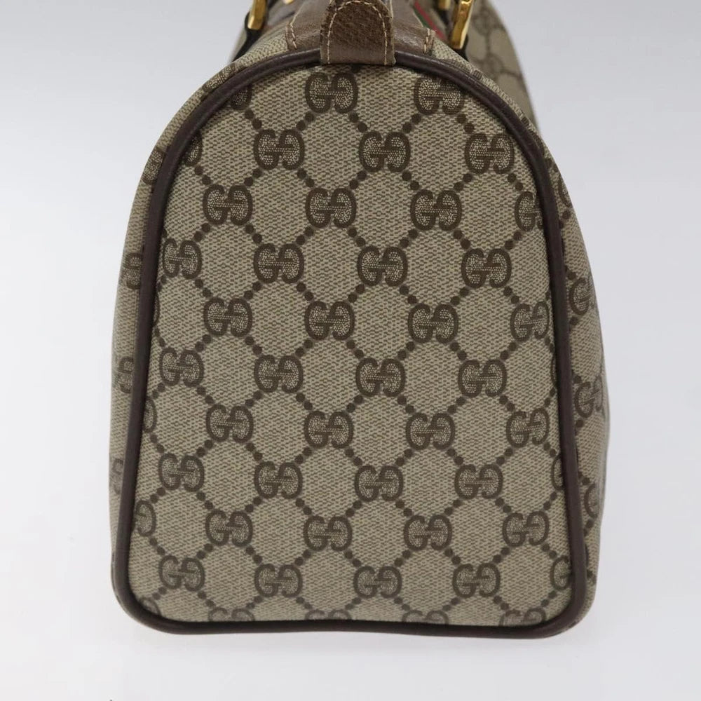 GUCCI BOSTON BAG GG SUPREME WEB SHERRY LINE