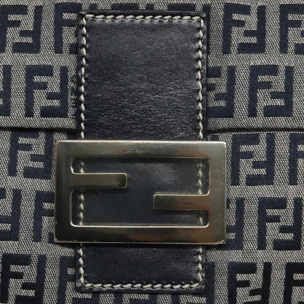 FENDI MAMMA BAGUETTE ZUCCHINO CANVAS NAVY