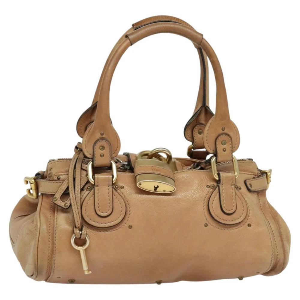 CHLOE PADDINGTON BAG BEIGE LEATHER