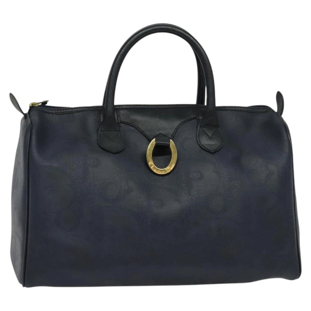 Vintage Dior Boston Bag - Navy Trotter Canvas