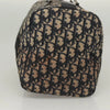 Dior Boston Bag vintage in navy Trotter Canvas, featuring iconic logo design, measured B31cm H18cm D16cm.
