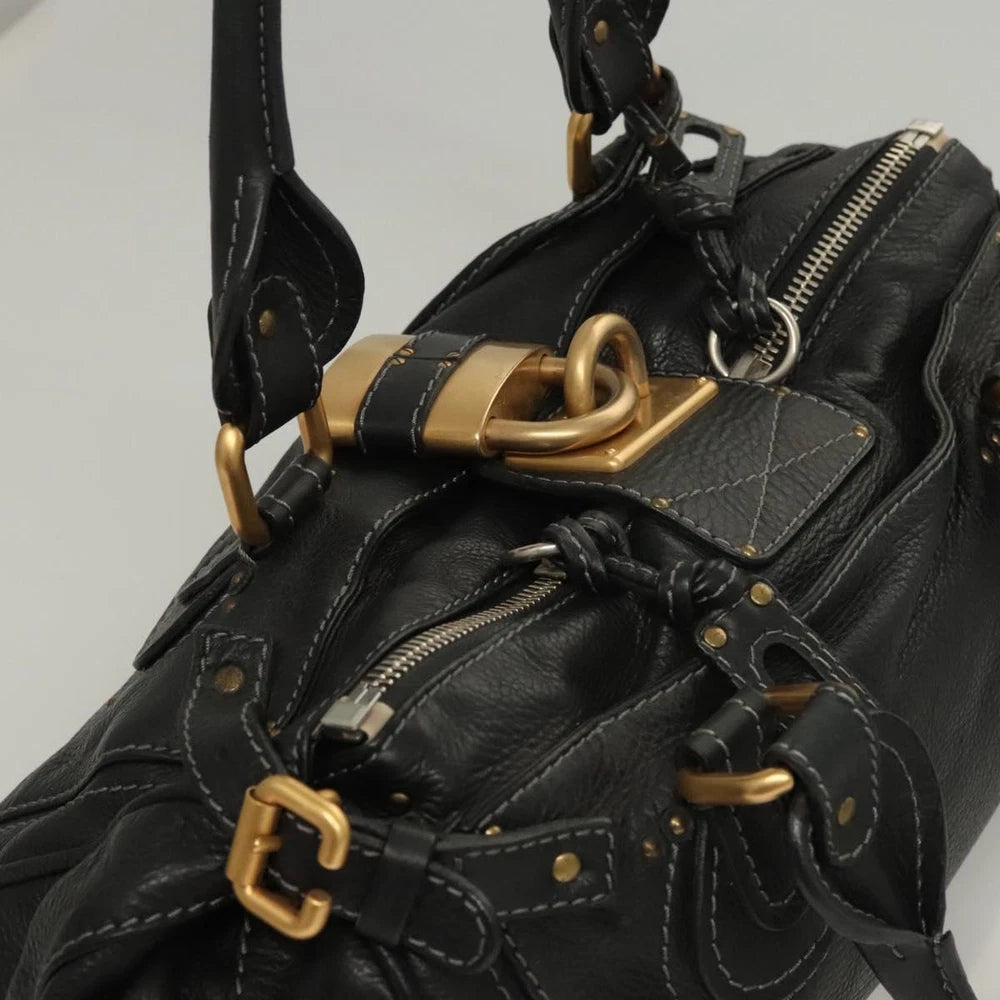 CHLOE PADDINGTON BAG BLACK LEATHER