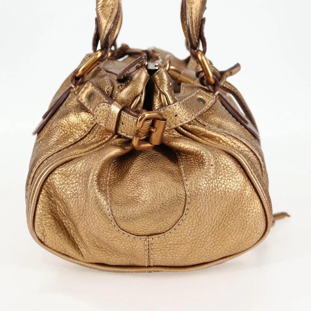 Chloe Paddington Bag - Gold Leather