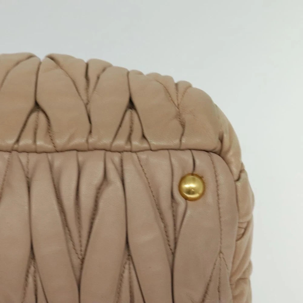 Miu Miu Matelasse Bag - Beige Leather