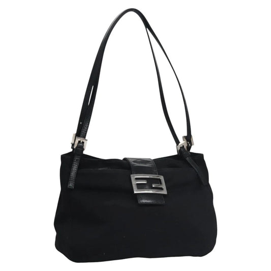 FENDI SHOULDER BAG BLACK NYLON