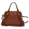 CHLOE PARATY BAG BROWN LEATHER