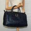 Vintage Dior Boston Bag - Navy Trotter Canvas
