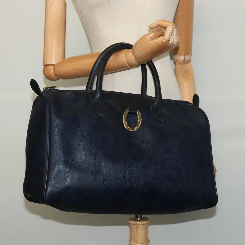 Vintage Dior Boston Bag - Navy Trotter Canvas