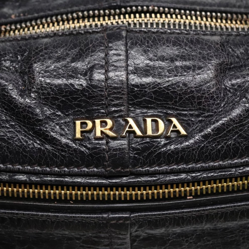 VINTAGE PRADA BAG BLACK LEATHER