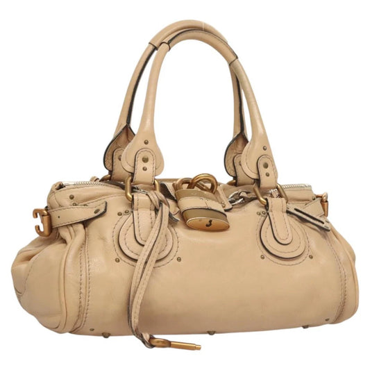CHLOE PADDINGTON BEIGE LEATHER