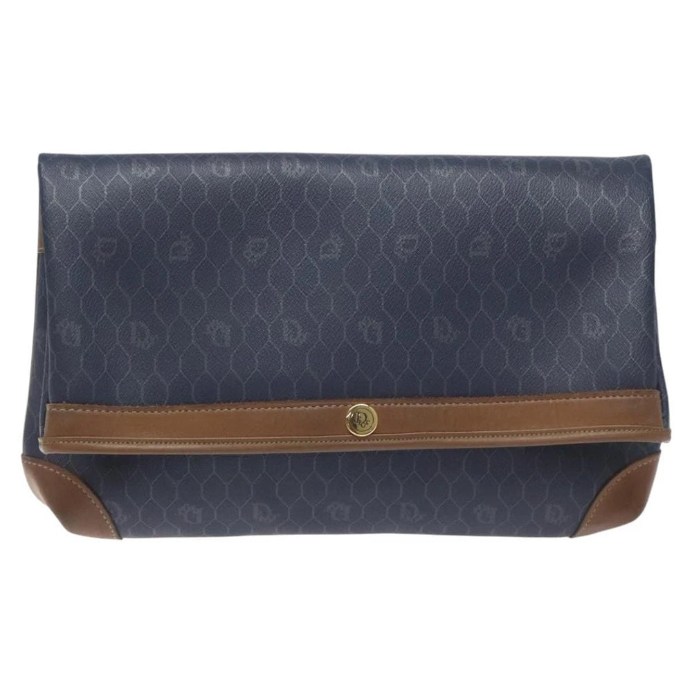 CHRISTIAN DIOR CLUTCH HONEYCOMB CANVAS