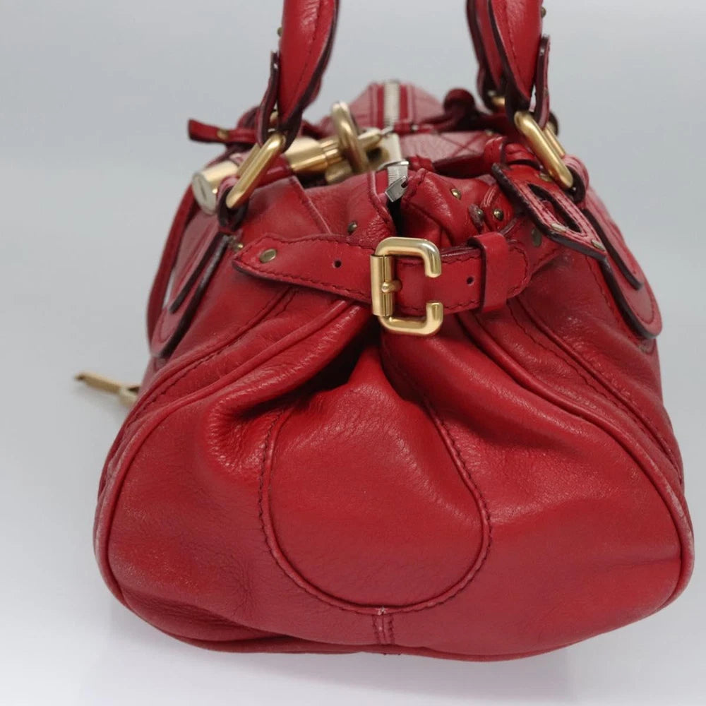 CHLOE PADDINGTON BAG RED LEATHER