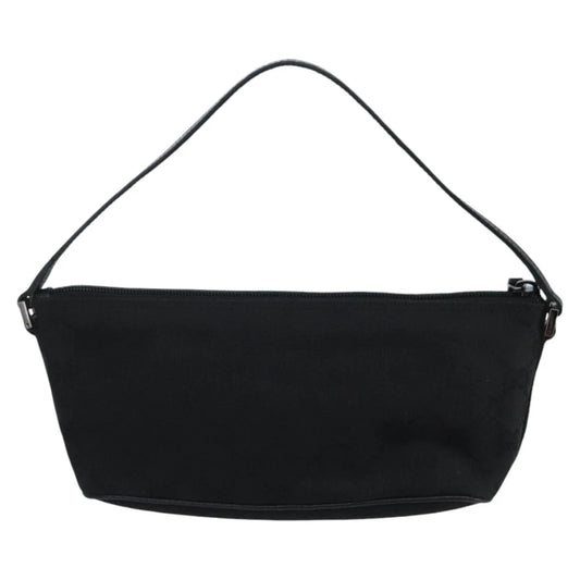 GUCCI SHOULDER BAG BLACK GG CANVAS