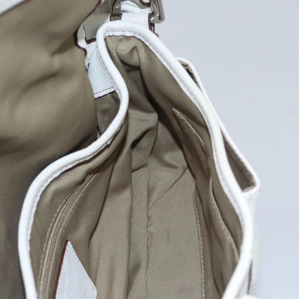 COACH SHOULDER BAG WHITE LEATHER