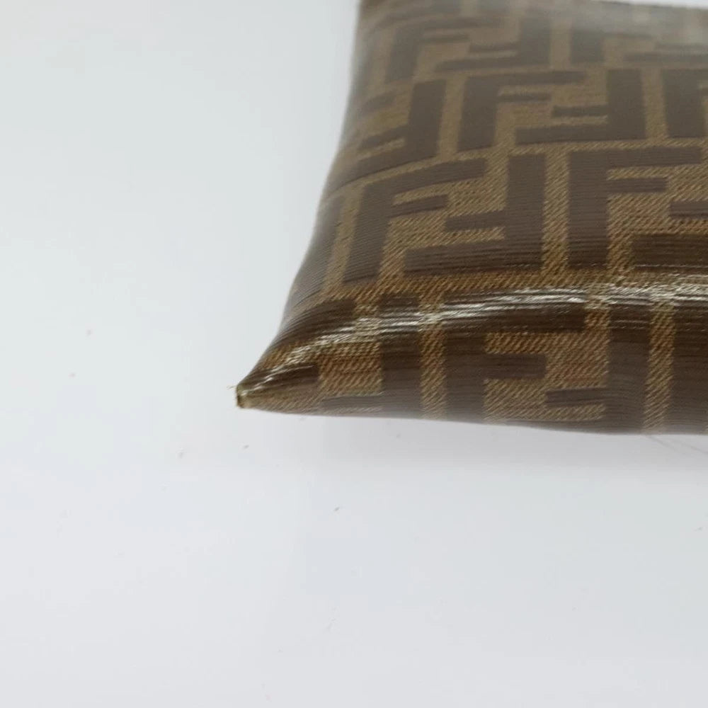VINTAGE FENDI CLUTCH ZUCCA CANVAS BROWN