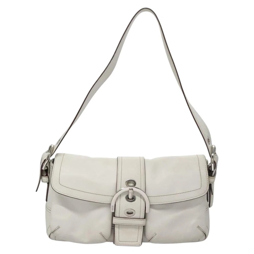 Coach Shoulder Bag - White Leather