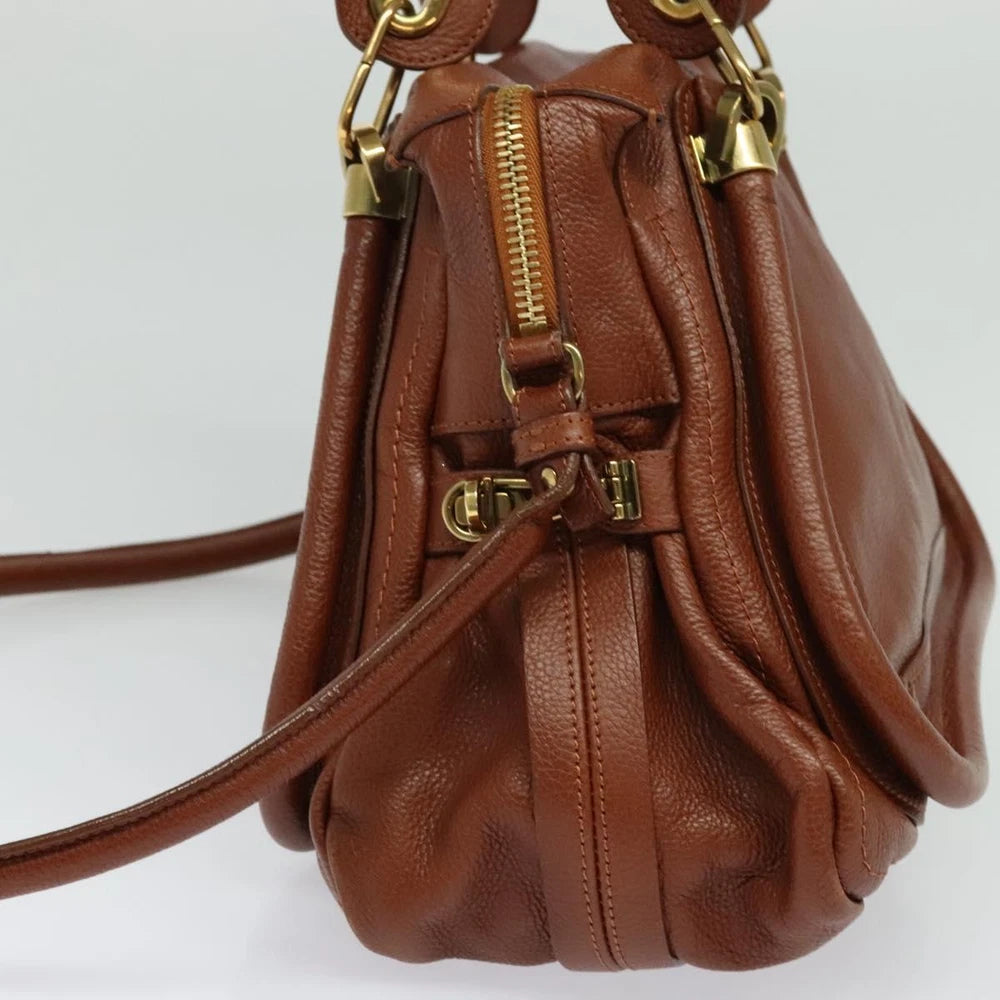 CHLOE PARATY BAG BROWN LEATHER