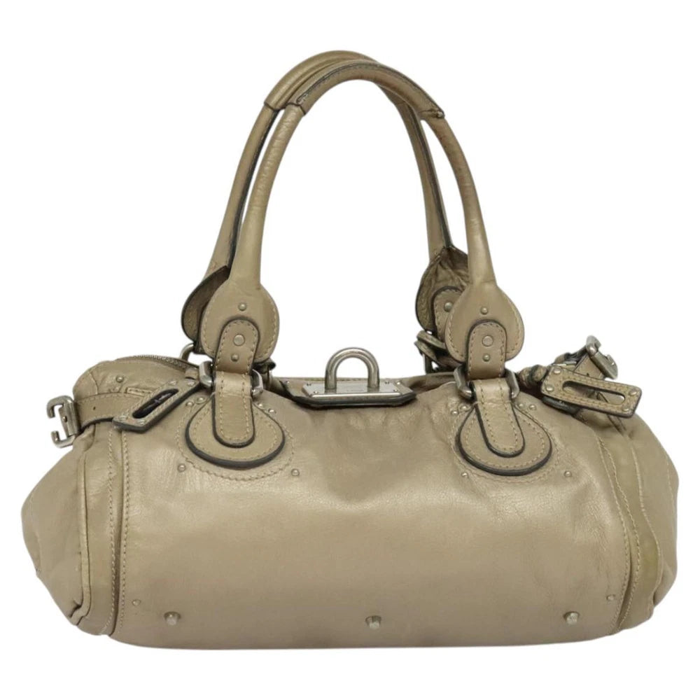 CHLOE PADDINGTON BAG BEIGE LEATHER