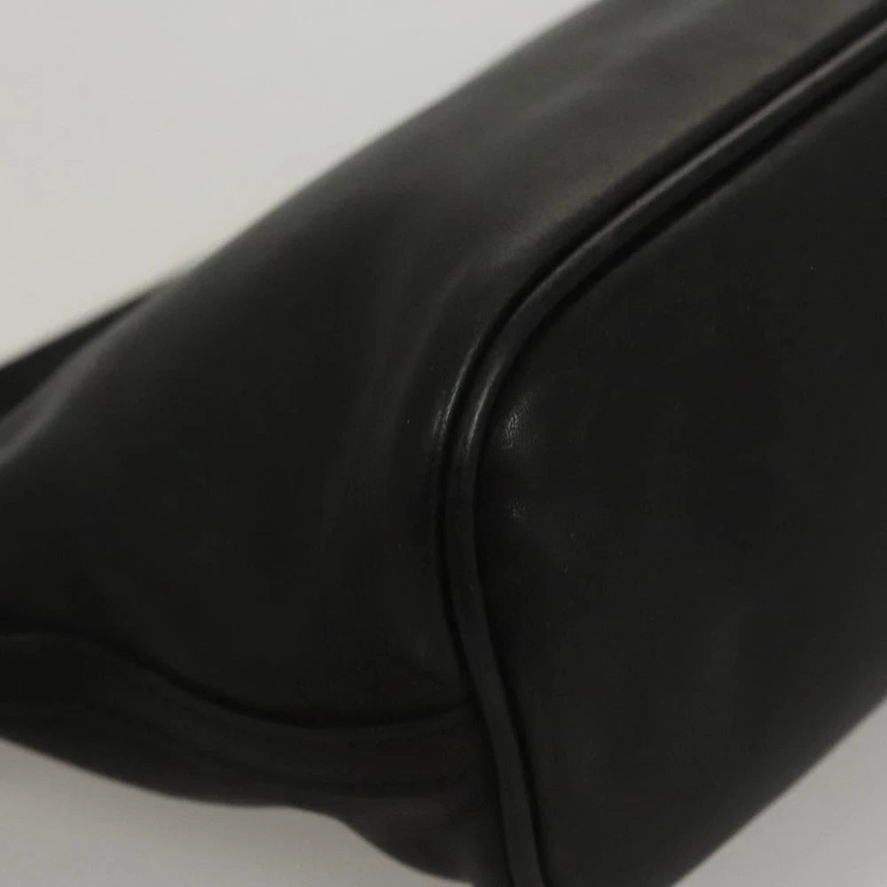 GUCCI SHOULDER BAG BLACK LEATHER